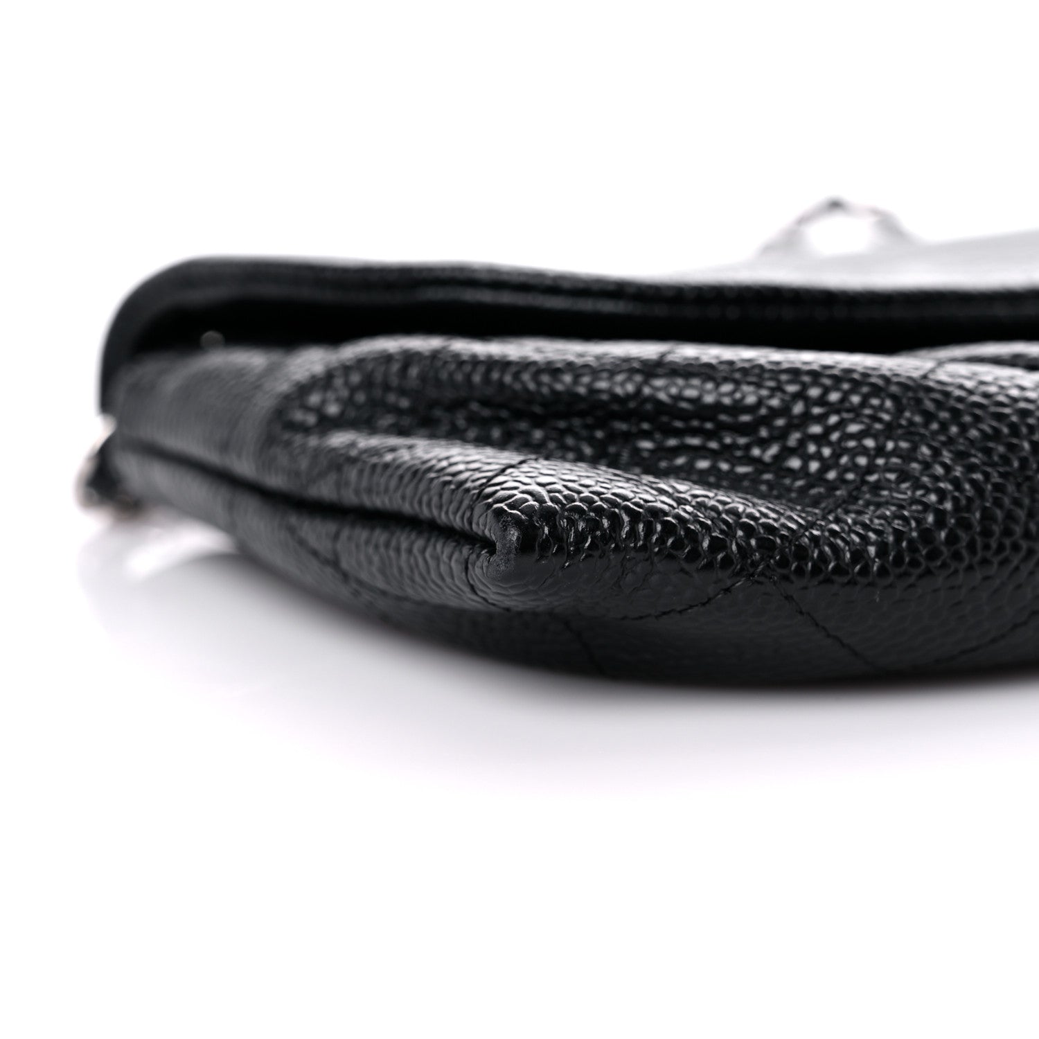 Chanel Caviar Half Moon Wallet On Chain WOC Black 8 of 12