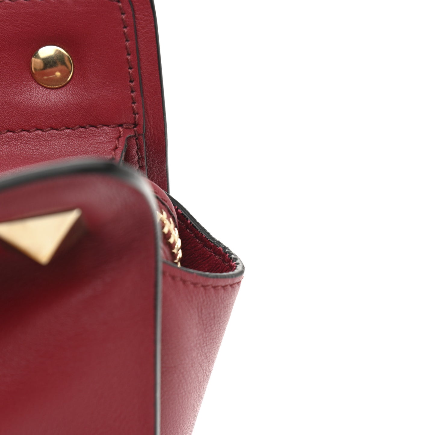 Vitello Macro Rockstud Runway Tote Scarlet