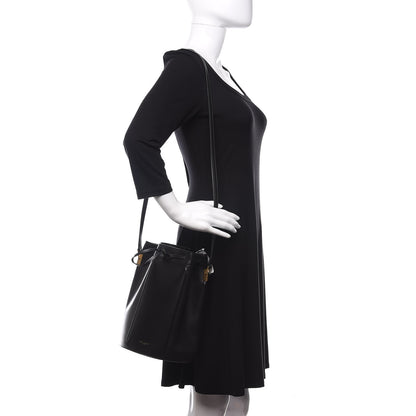 Saint Laurent Smooth Calfskin Medium Talitha Bucket Bag Black 2 of 9