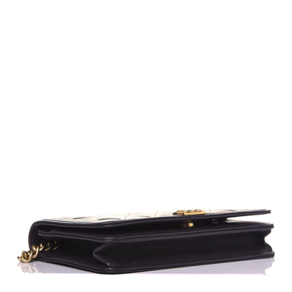 Chanel Lambskin Quilted Boy Wallet On Chain WOC Dark Grey 4 of 16