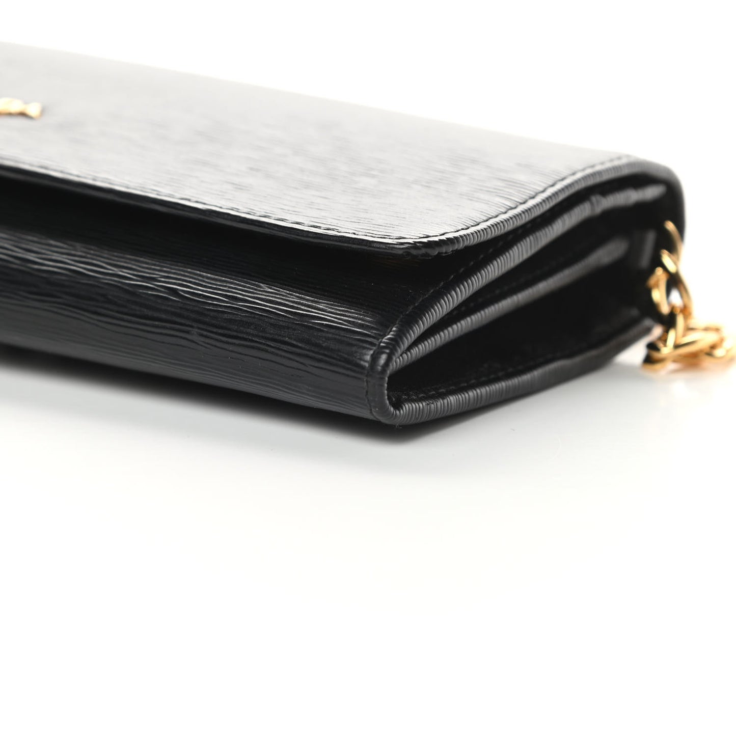 Vitello Move Metal Oro Chain Wallet Black