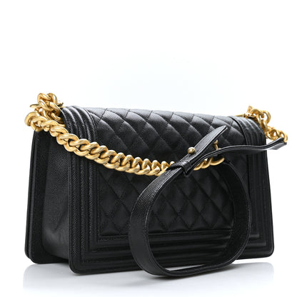 Chanel Caviar Quilted Medium Boy Flap Black 3 of 11
