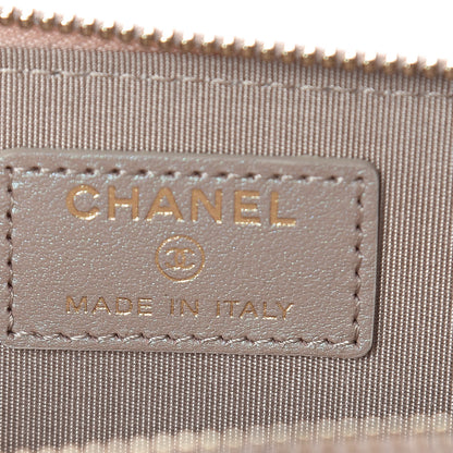 Chanel Iridescent Caviar Quilted Key Holder Case Light Gold 6 of 8
