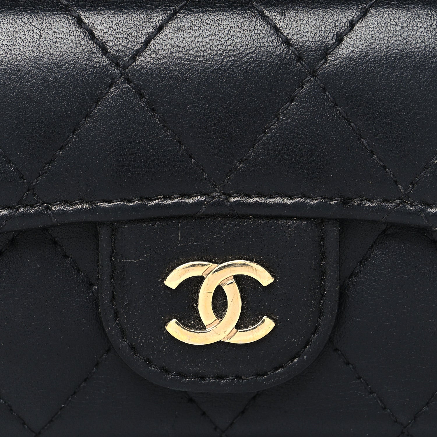 Chanel Lambskin Quilted 4 Key Holder Black 8 of 13