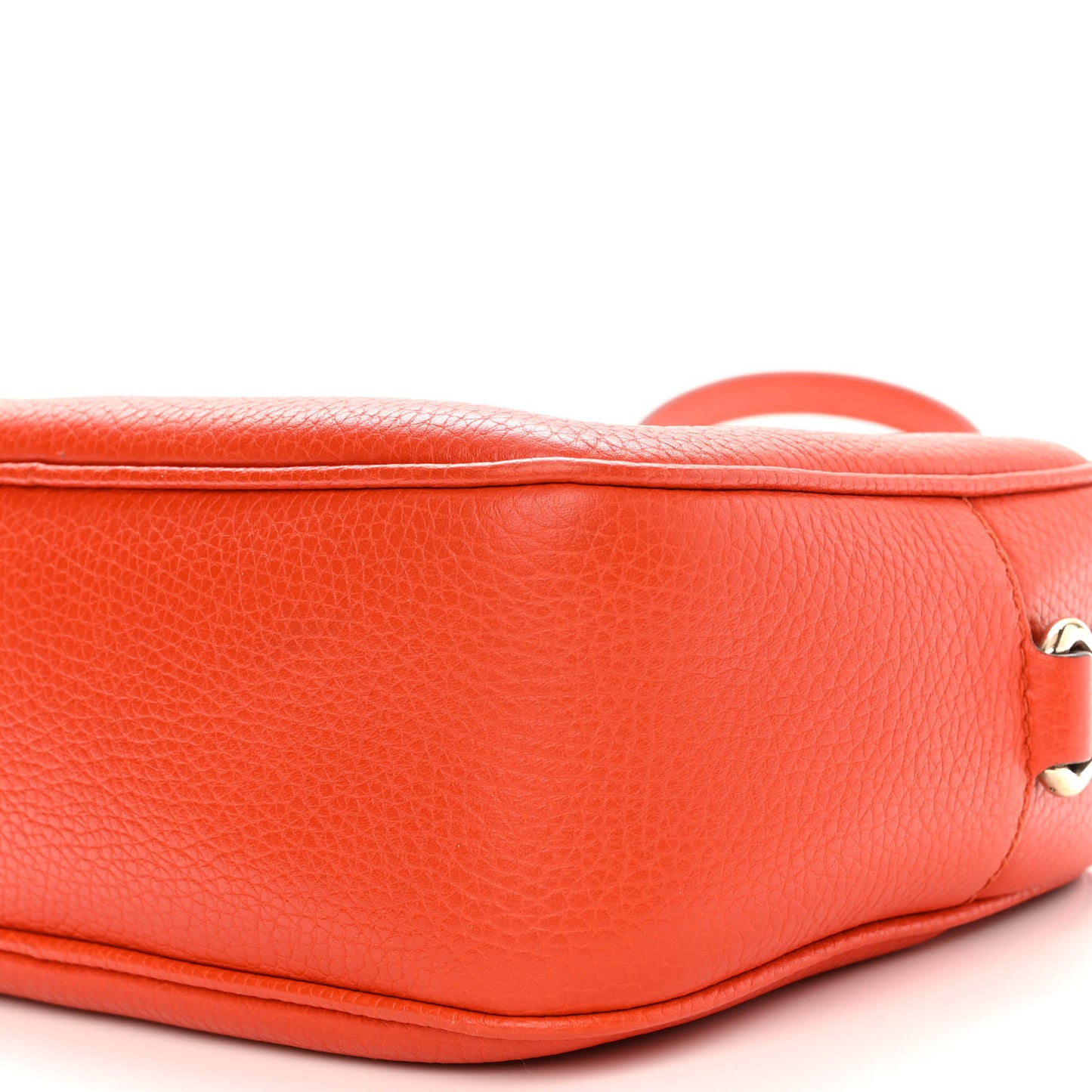 Pebbled Calfskin Small Soho Disco Bag Sun Orange