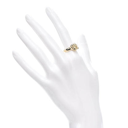 Gucci 18K Yellow Gold Bee Heart Ring 54 6.75 2 of 5
