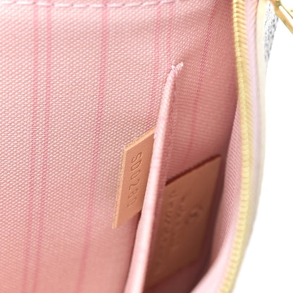 Louis Vuitton Damier Azur Neverfull MM GM Pochette Rose Ballerine 8 of 8
