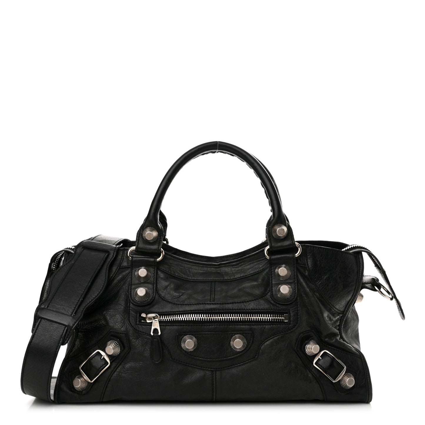 Agneau Giant 21 Silver Hardware Part Time Black