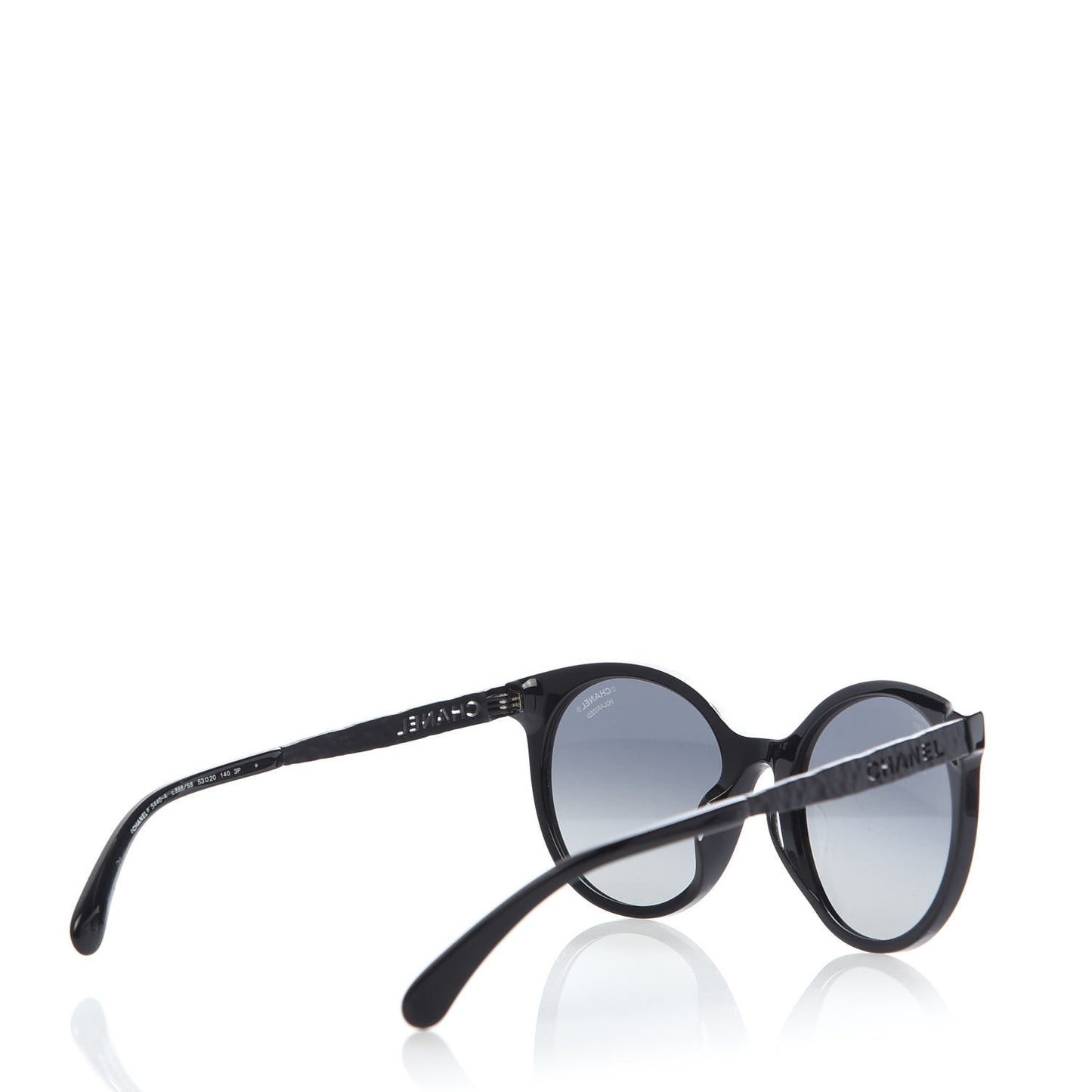 Acetate Metal Polarized Pantos Sunglasses 5440-A Black