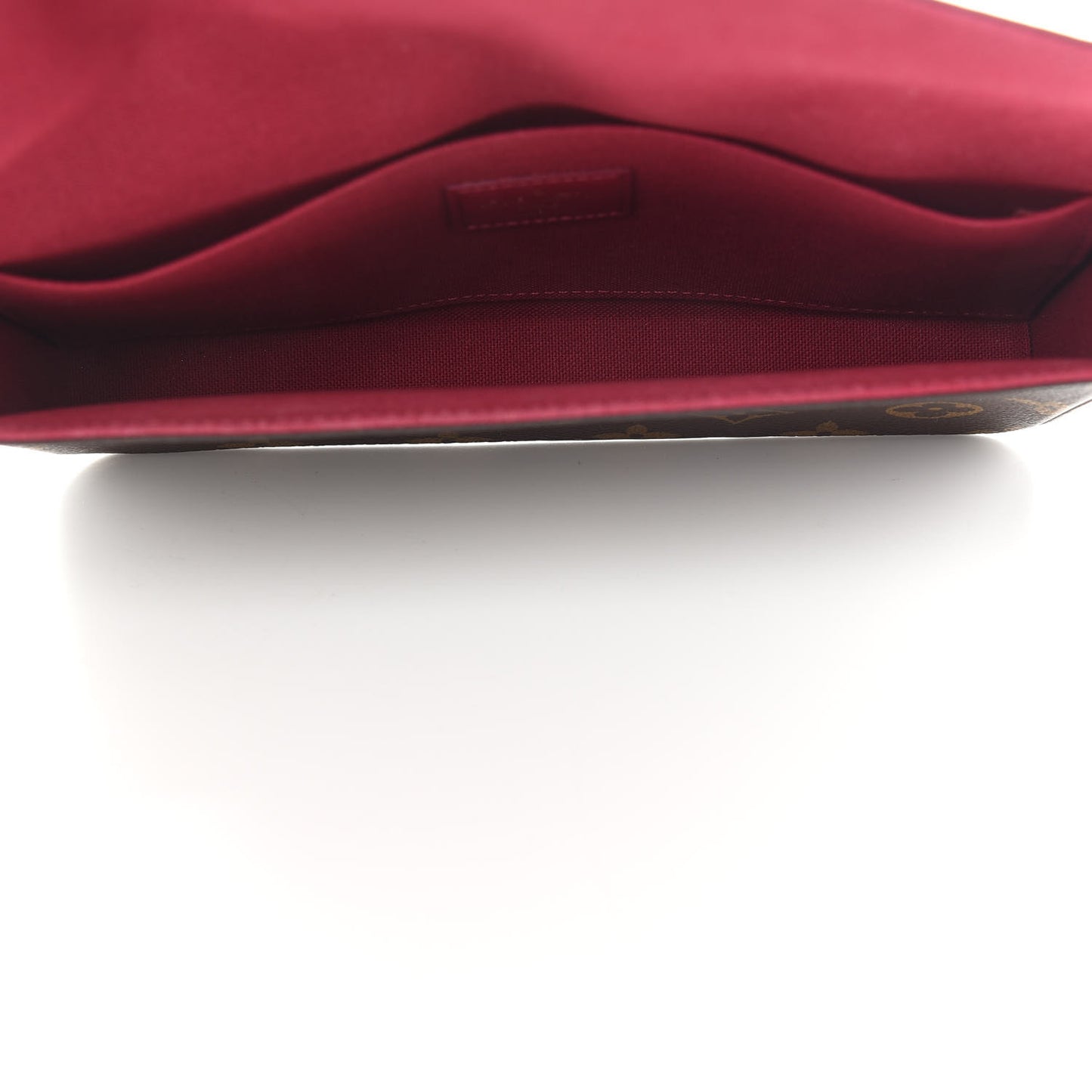 Monogram Pochette Felicie Chain Wallet Fuchsia