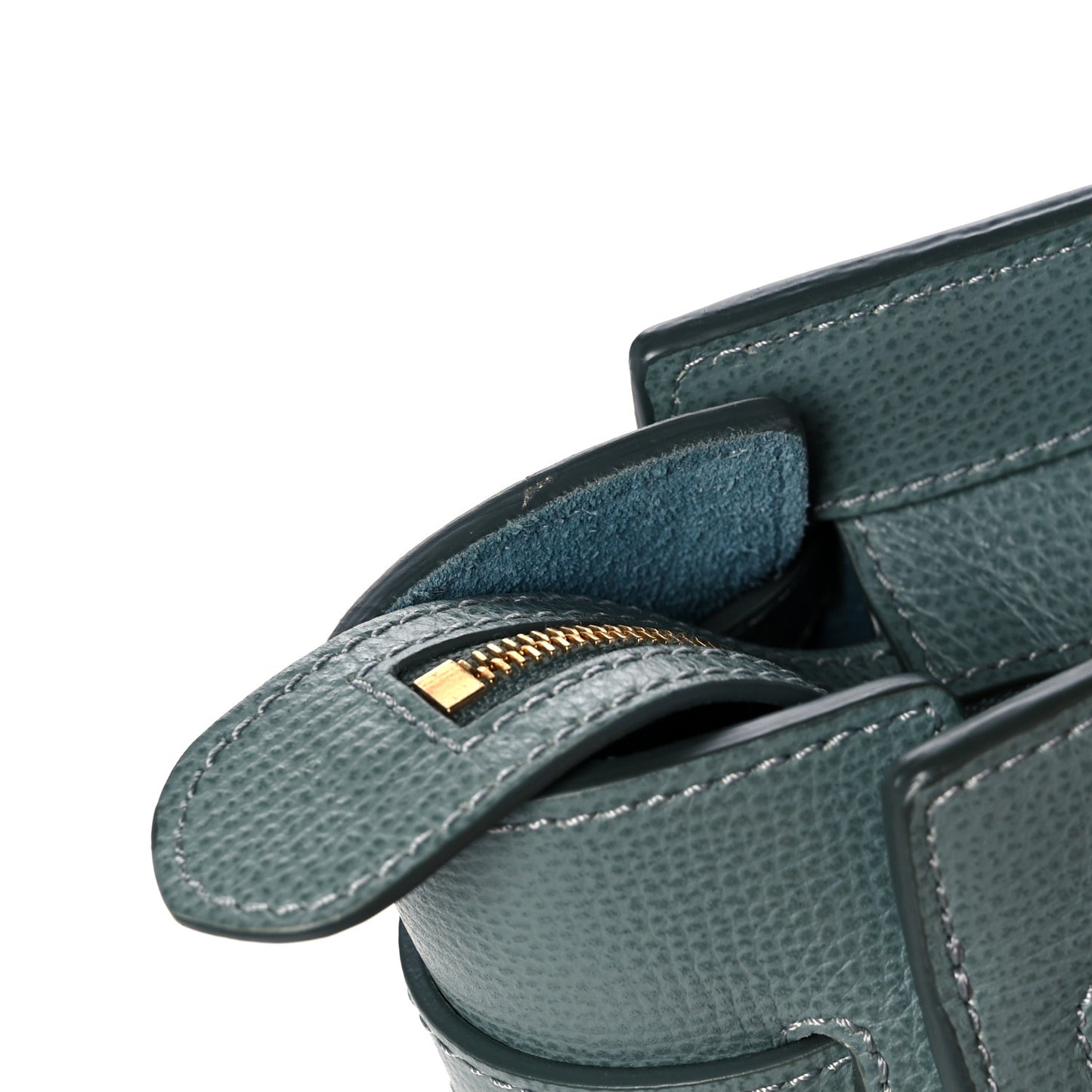 Small Classic Grain Mini Zipped Bayswater Antique Blue