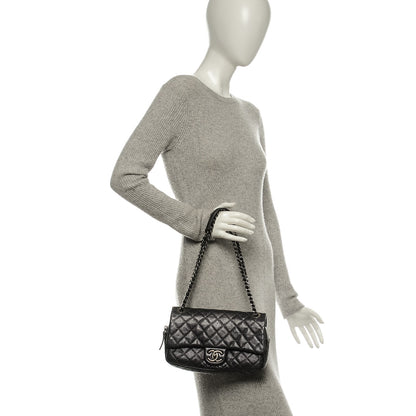 Chanel Iridescent Caviar Quilted Small Chic Flap Dark Grey 2 of 6