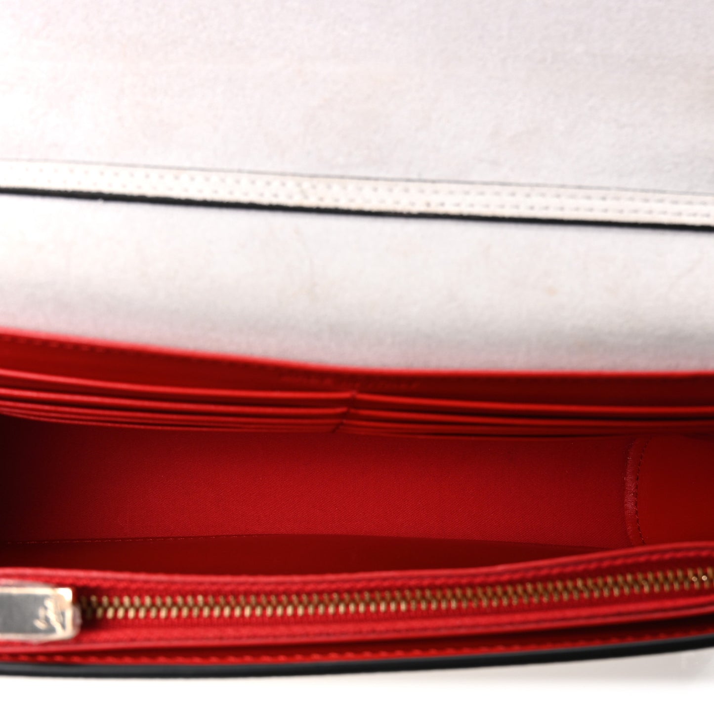 Calfskin Spikes Loubinthesky Paloma Clutch Snow