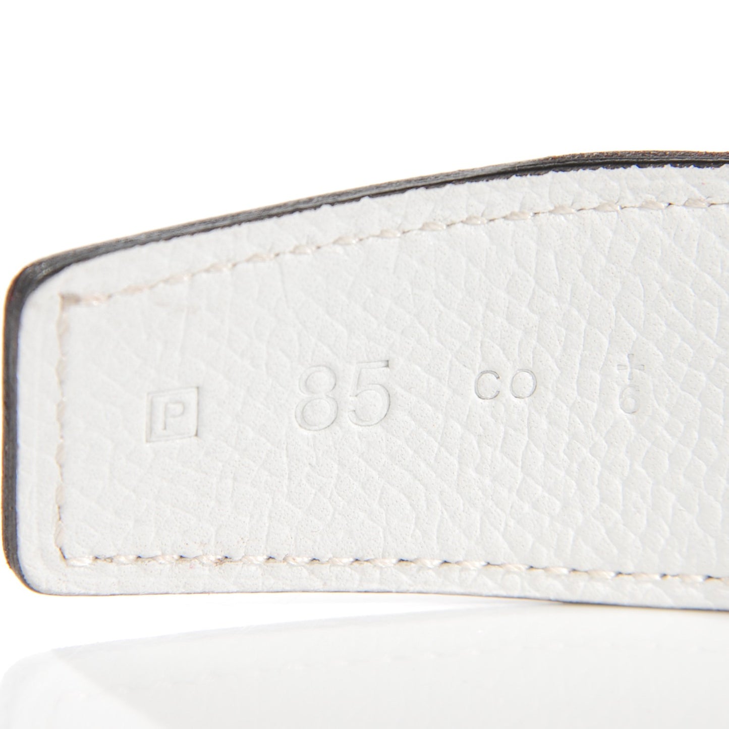 Swift Epsom 32mm H Belt 85 White Capucine