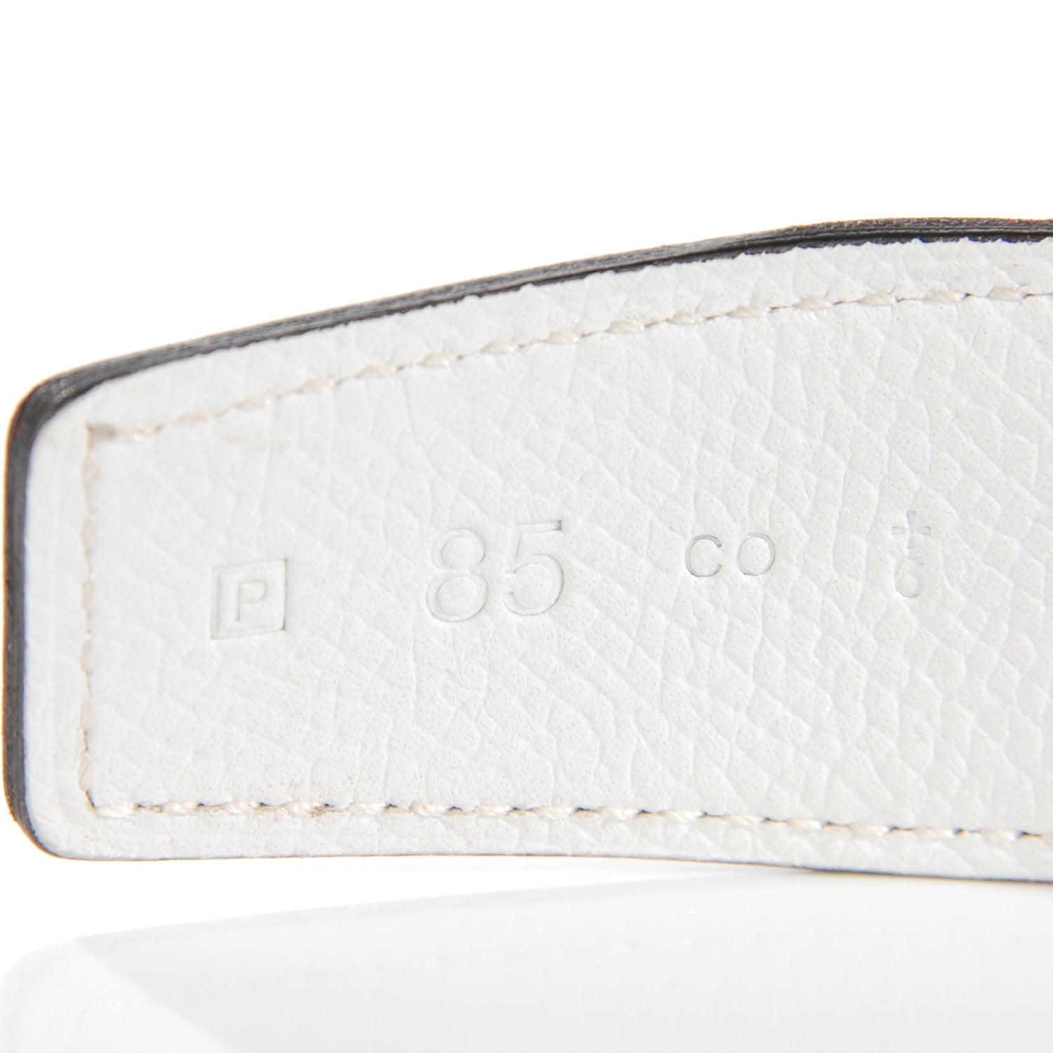 Hermes Swift Epsom 32mm H Belt 85 White Capucine 9 of 10