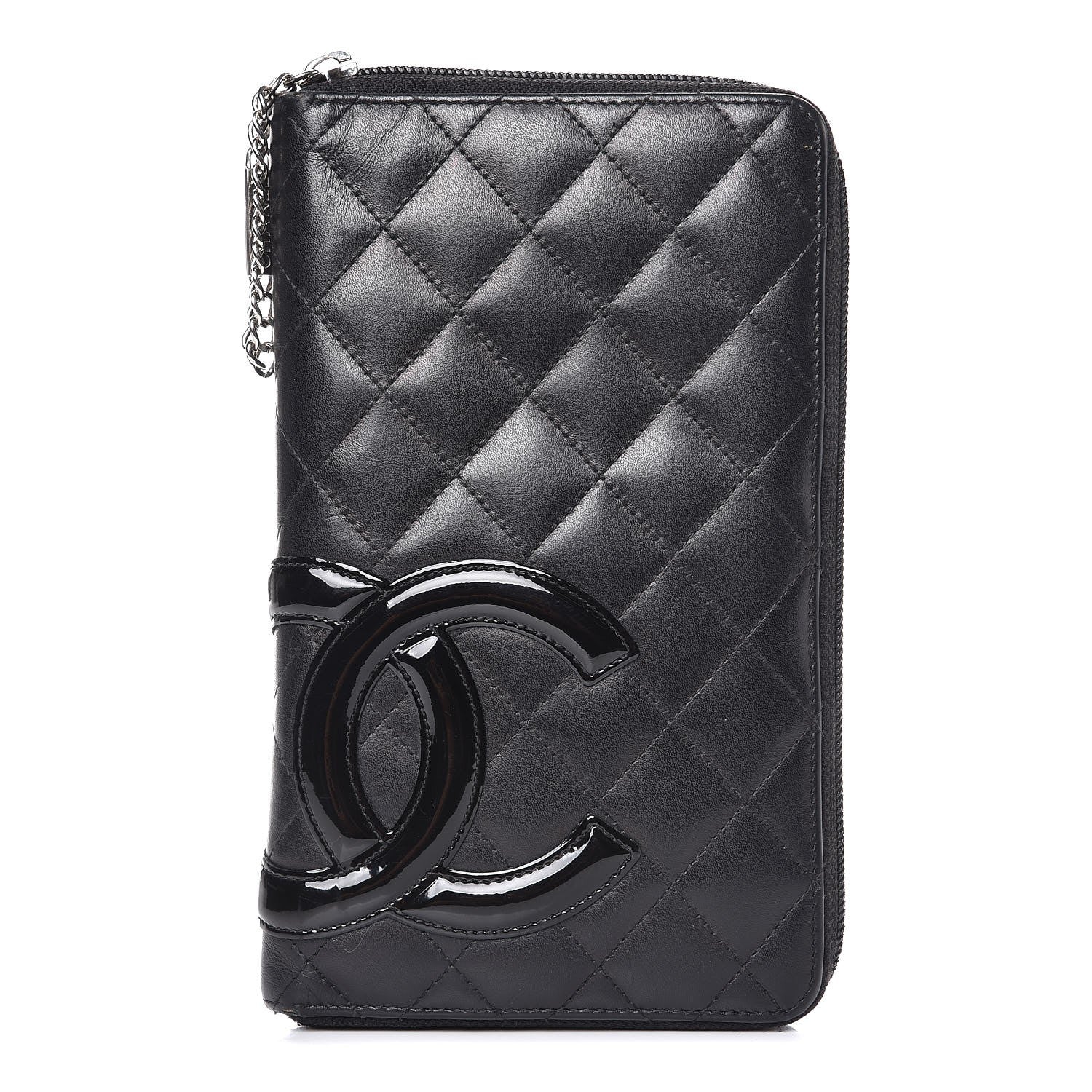 Chanel Calfskin Cambon Zip Around Organizer Wallet Black 1 of 16