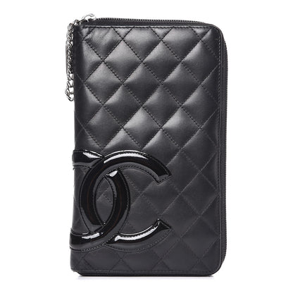 Chanel Calfskin Cambon Zip Around Organizer Wallet Black 1 of 16