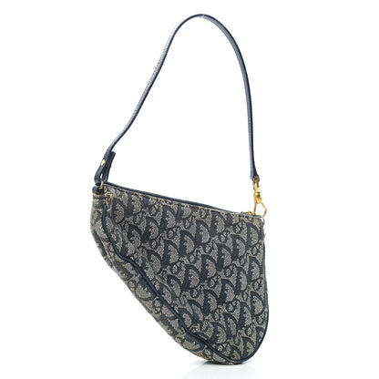 Christian Dior Monogram Mini Saddle Pochette Navy 3 of 14