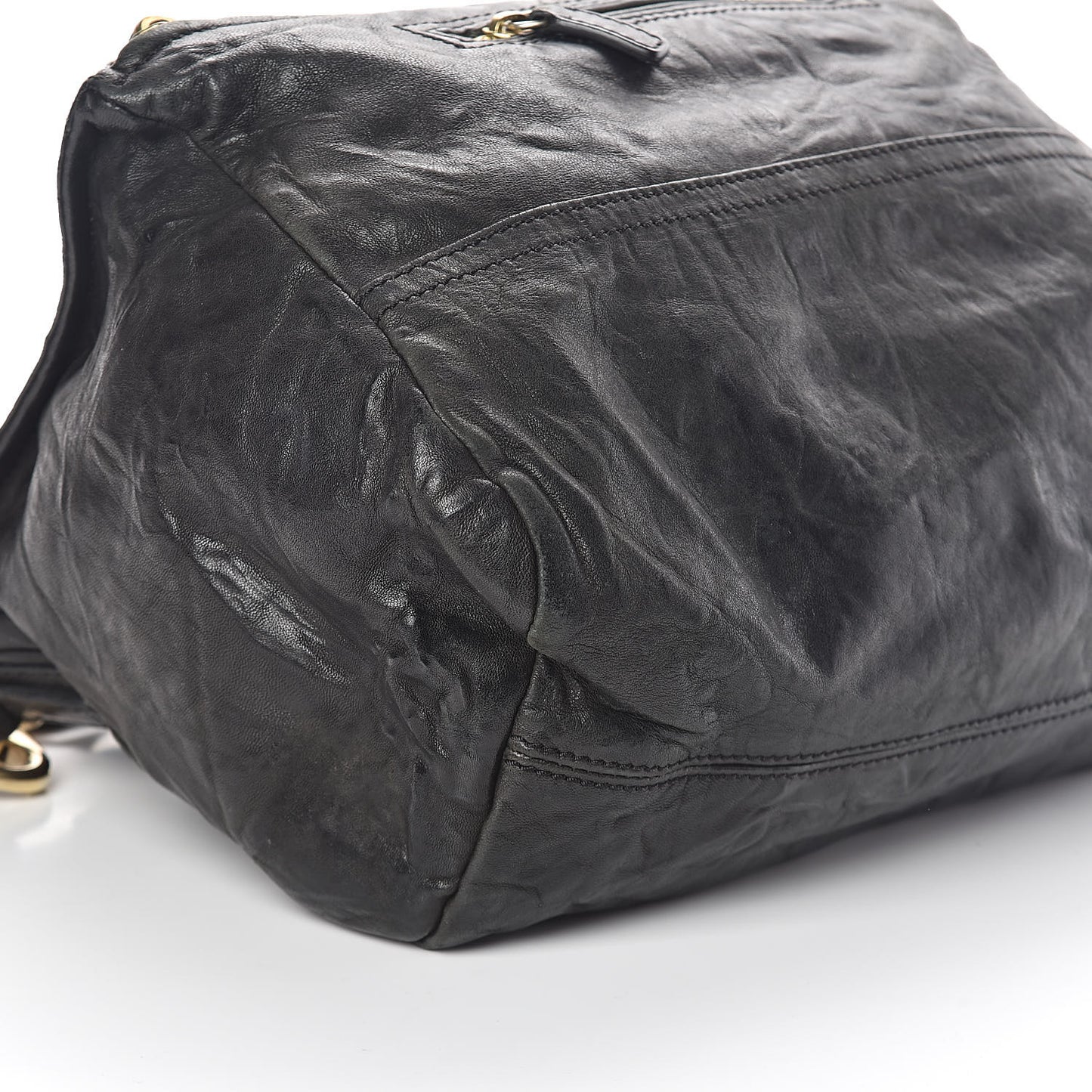 Tumbled Sheepskin Medium Pandora Bag Black
