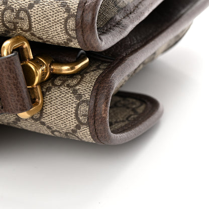 Gucci GG Supreme Monogram Web Small Neo Vintage Double Flap Messenger Bag Beige New Acero 13 of 14