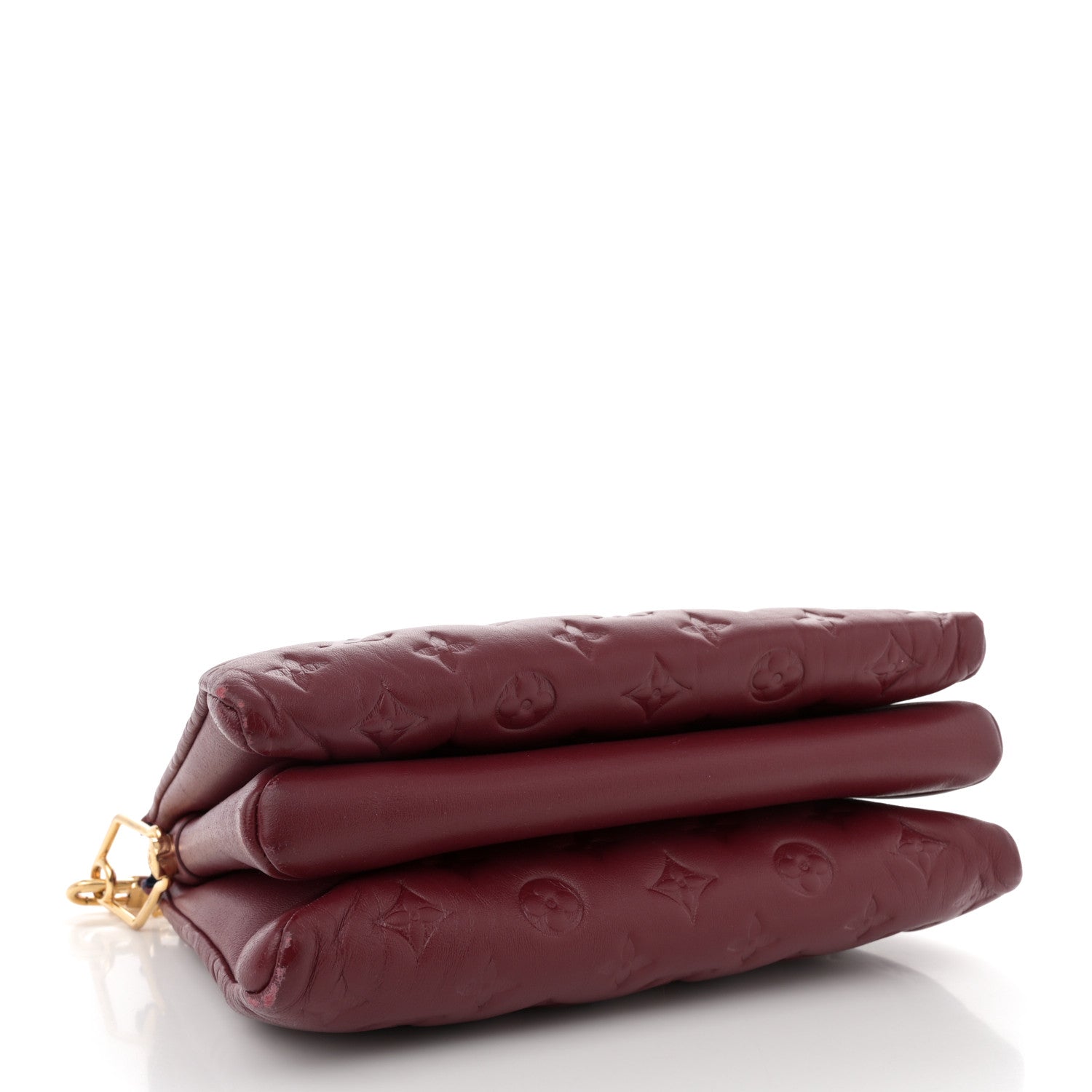 Louis Vuitton Lambskin Embossed Monogram Coussin PM Wine 4 of 10