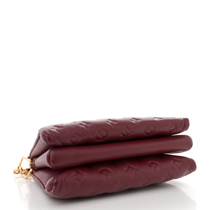 Louis Vuitton Lambskin Embossed Monogram Coussin PM Wine 4 of 10
