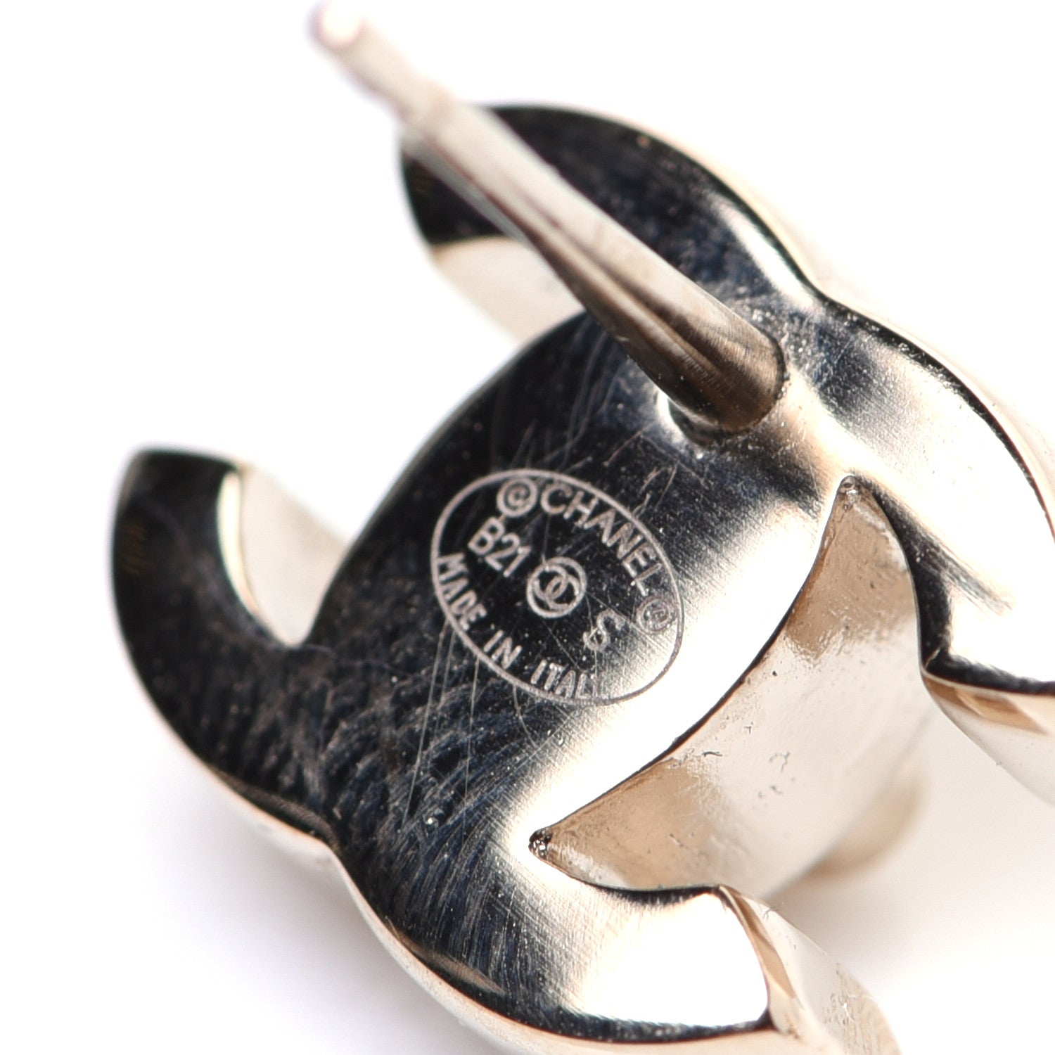 Chanel Metal CC Turnlock Earrings Gold 5 of 6