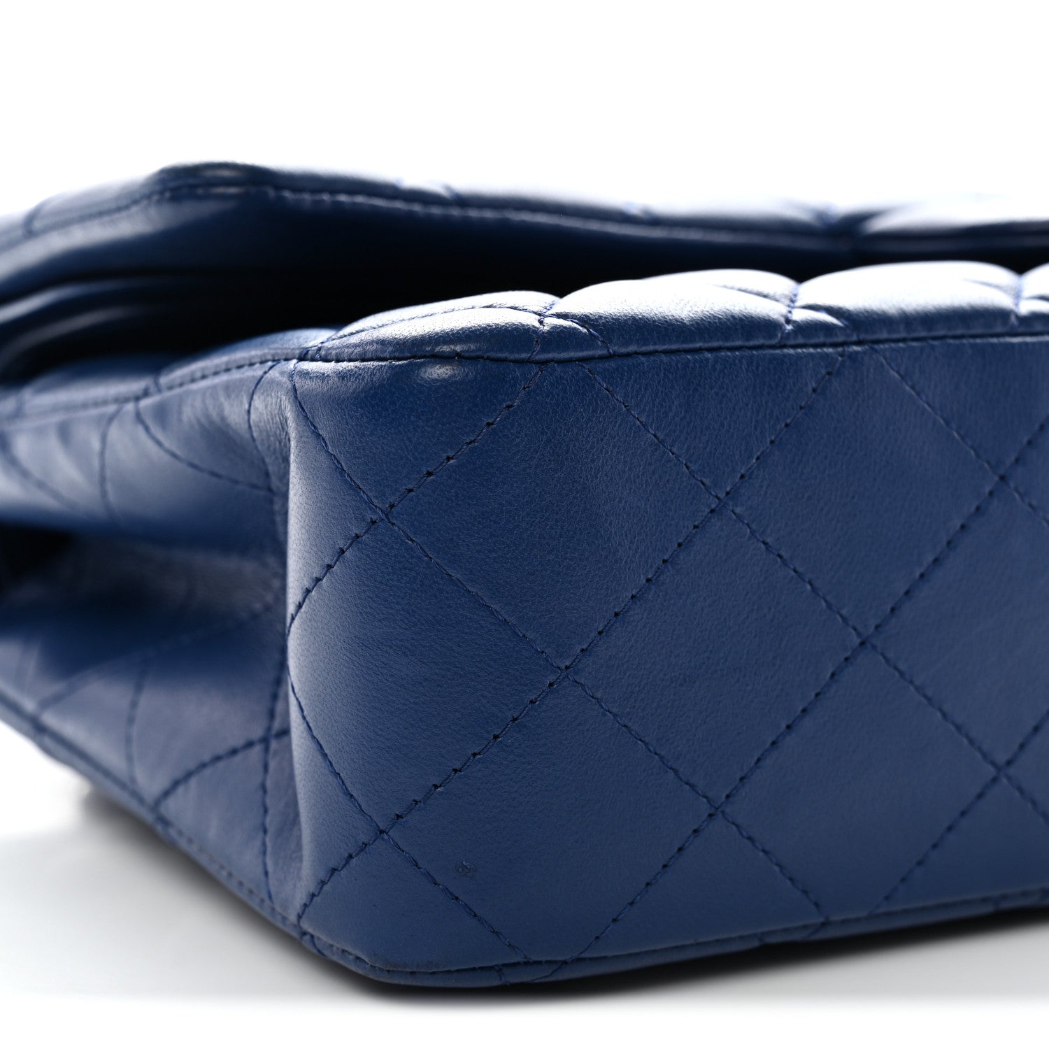Chanel Lambskin Quilted Medium Double Flap Blue 24 of 37