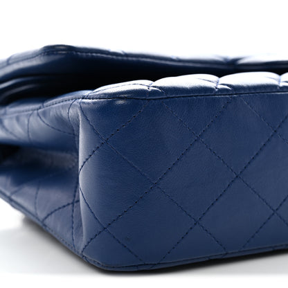 Chanel Lambskin Quilted Medium Double Flap Blue 24 of 37