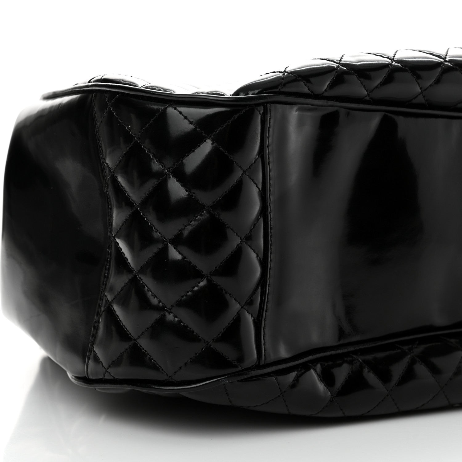 Chanel Glazed Calfskin Quilted Mademoiselle Large Frame Bag Black 9 of 14