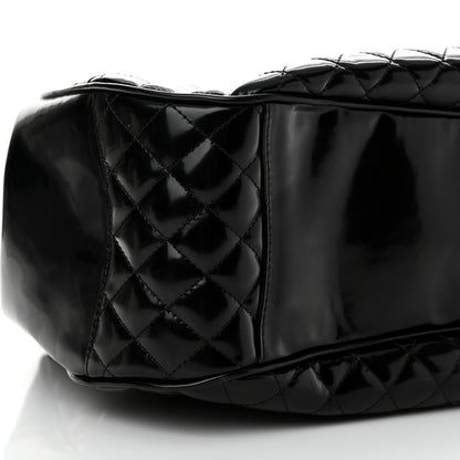 Chanel Glazed Calfskin Quilted Mademoiselle Large Frame Bag Black 9 of 14