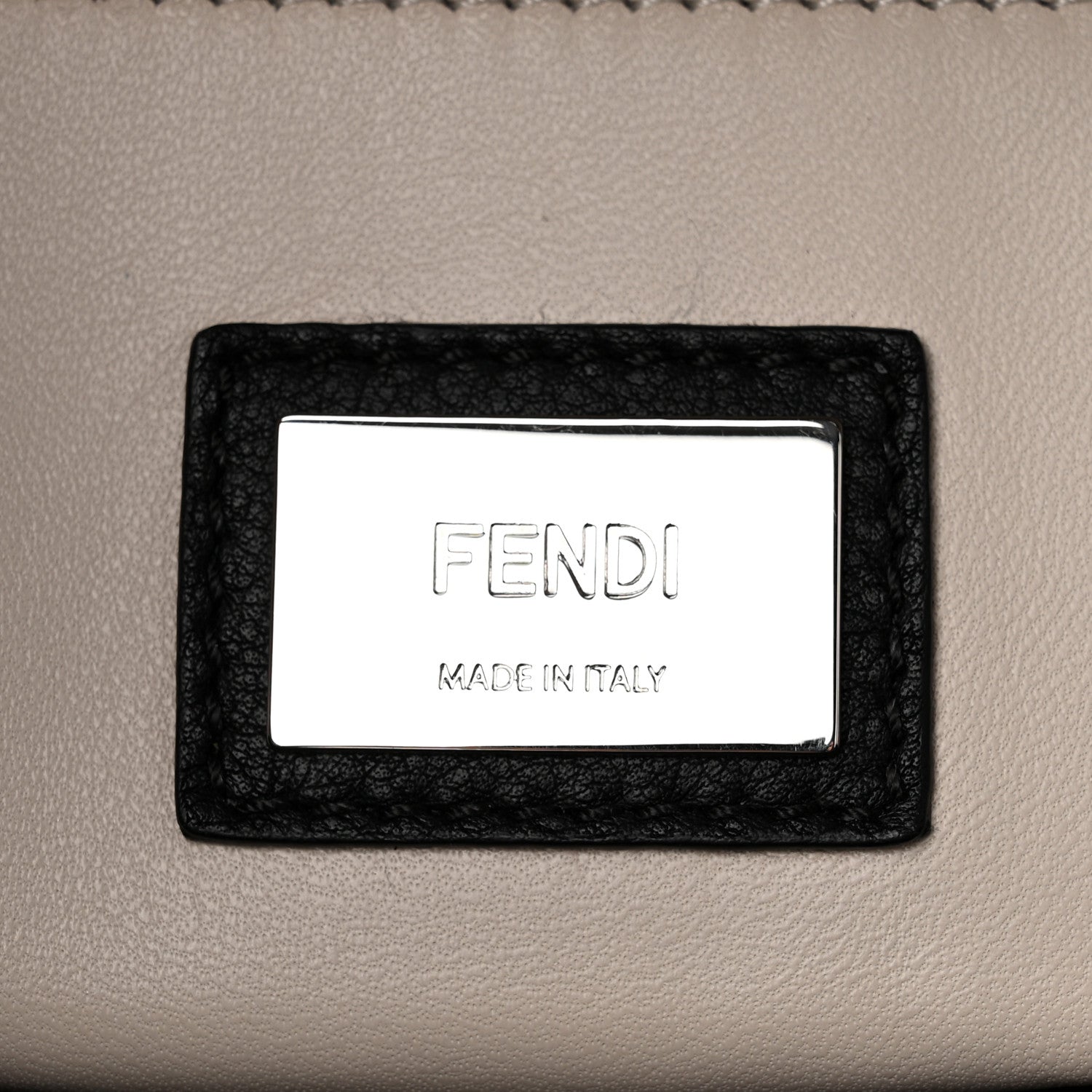 Fendi Vitello Dolce Shiny Nappa Large Peekaboo Iconic Satchel Black Camelia 7 of 12