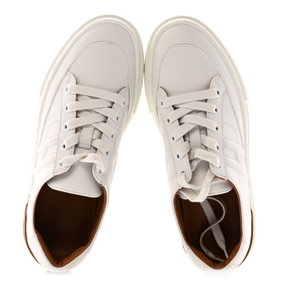 Hermes Calfskin Deep Sneakers 38.5 White Naturel 2 of 11