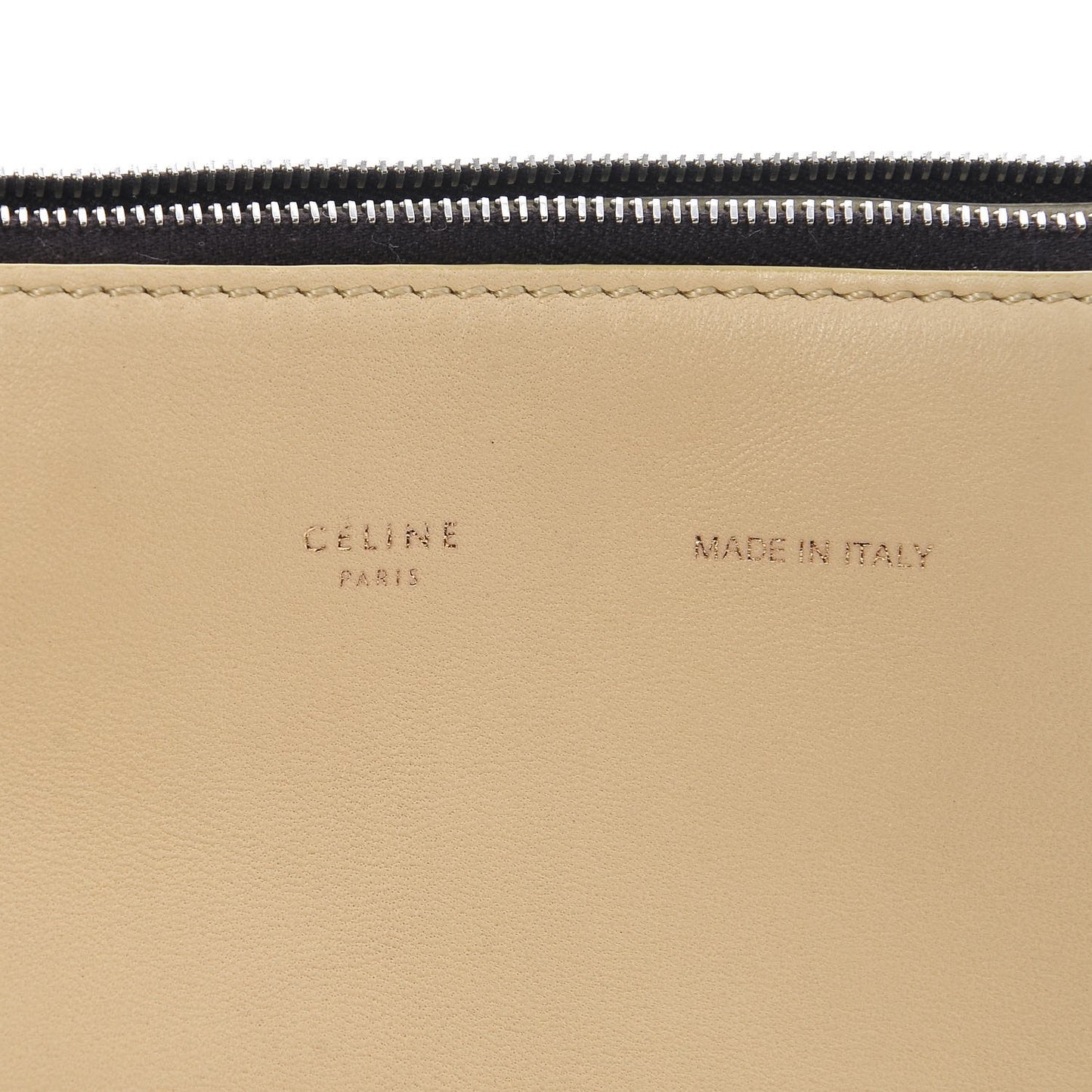 Lambskin Soft Trio Zipped Bag Vanilla