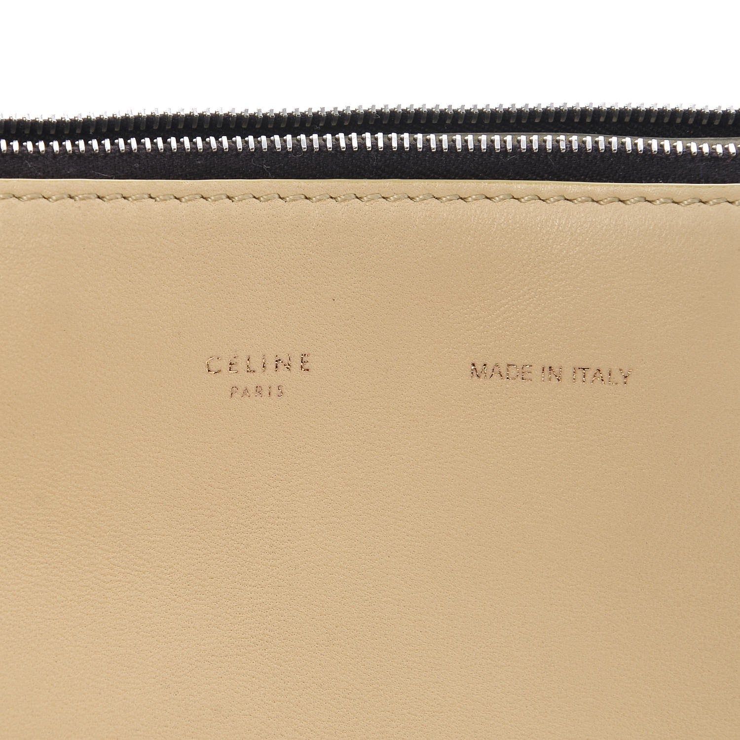 Celine Lambskin Soft Trio Zipped Bag Vanilla 8 of 11