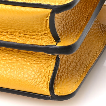 Fendi Cuoio Romano Vitello Cover Bi-Color Peekaboo I See U X Cross Satchel  Sunflower Stone Mimosa 12 of 13