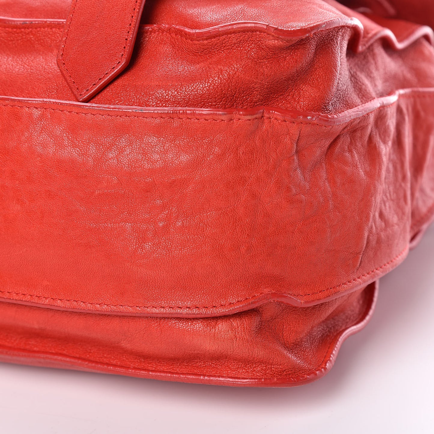 Lambskin PS1 Large Satchel Lipstick Red