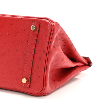 Hermes Ostrich Birkin 30 Rouge Vif 8 of 8