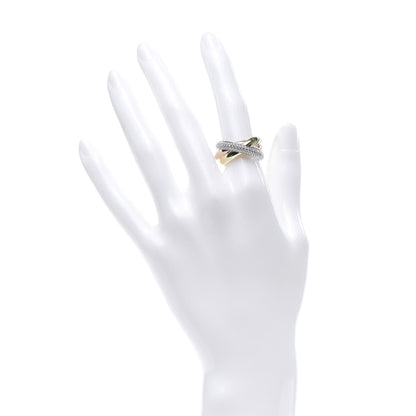 Cartier 18K White Yellow Pink Gold Diamond Classic Trinity Paved Ring 53 6.5 2 of 6