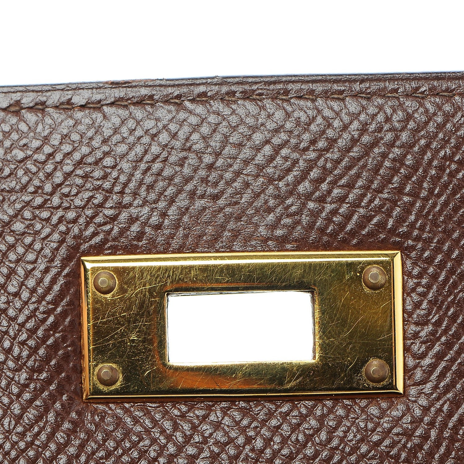 Hermes Courchevel Kelly Retourne 28 Chocolate 21 of 32