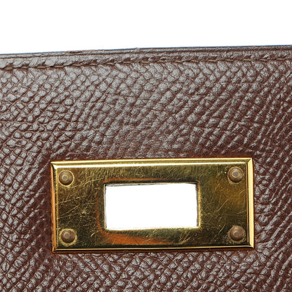 Hermes Courchevel Kelly Retourne 28 Chocolate 21 of 32