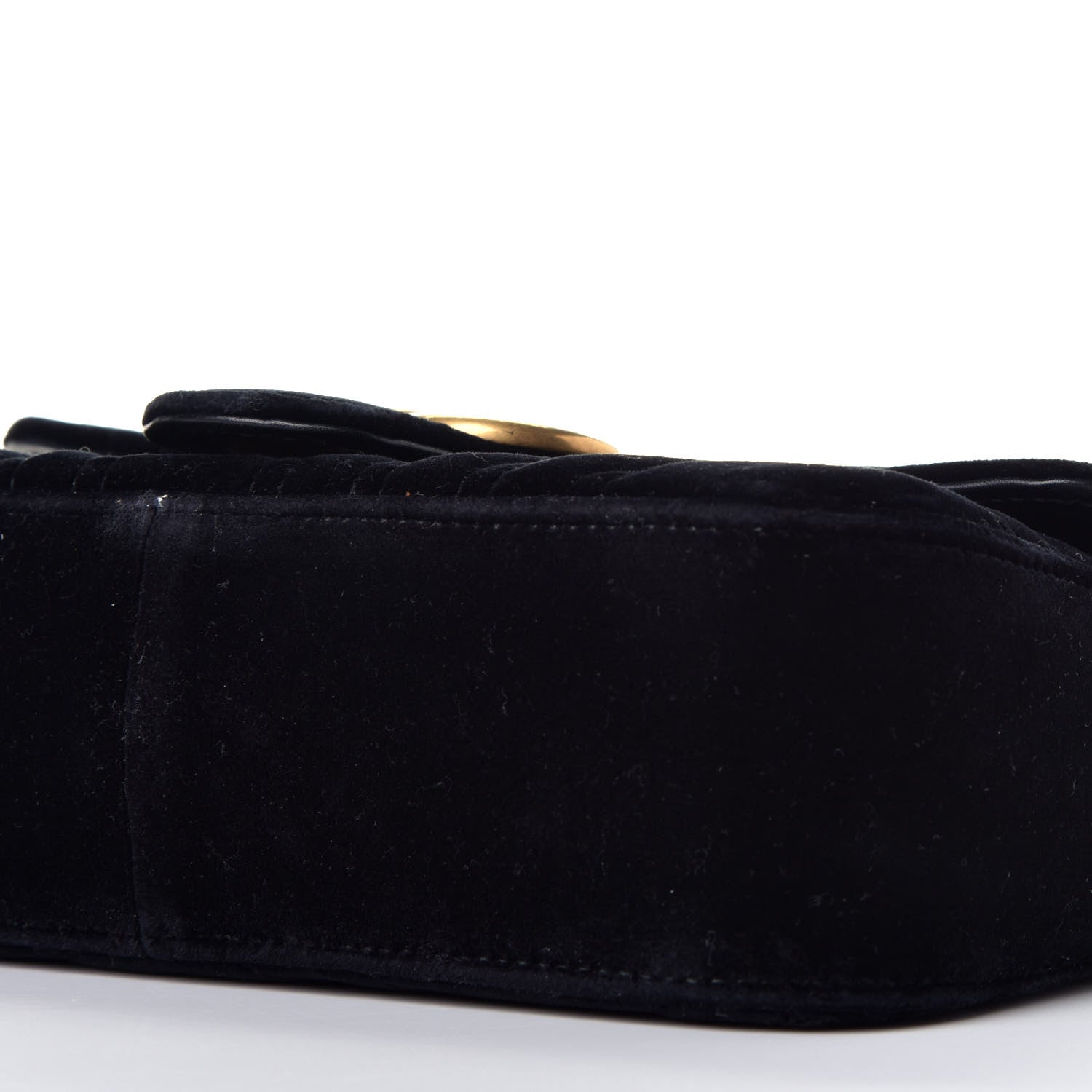 Gucci Velvet Matelasse Mini GG Marmont Shoulder Bag Black 8 of 8