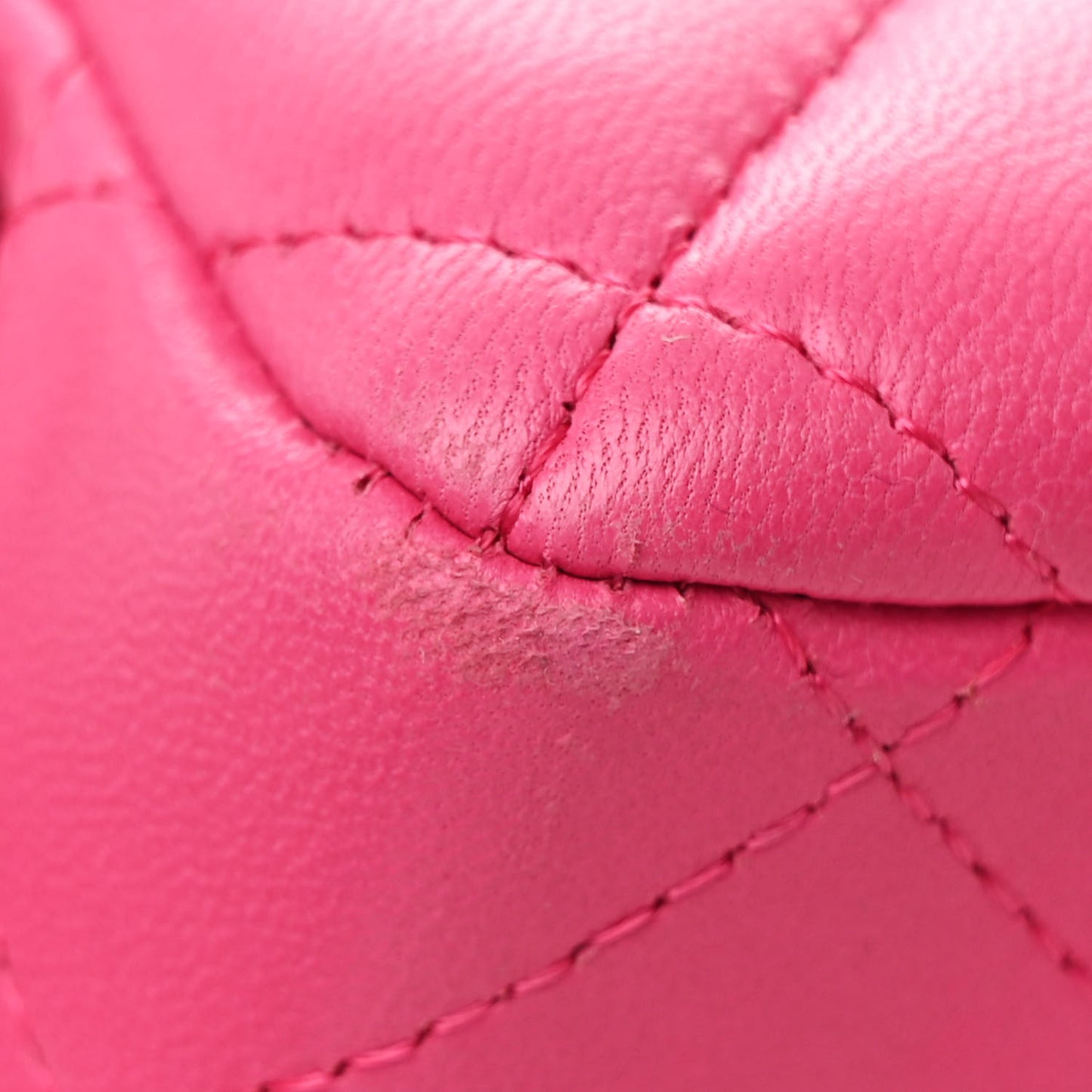 Lambskin Quilted Jumbo Double Flap Dark Pink