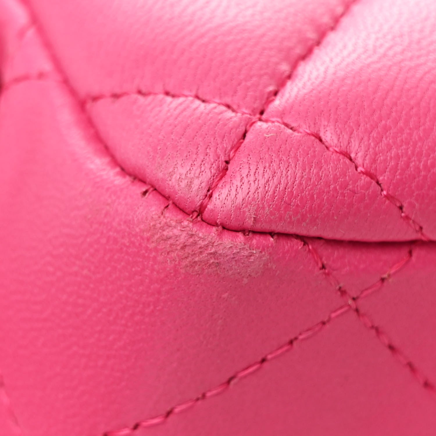Chanel Lambskin Quilted Jumbo Double Flap Dark Pink 11 of 13