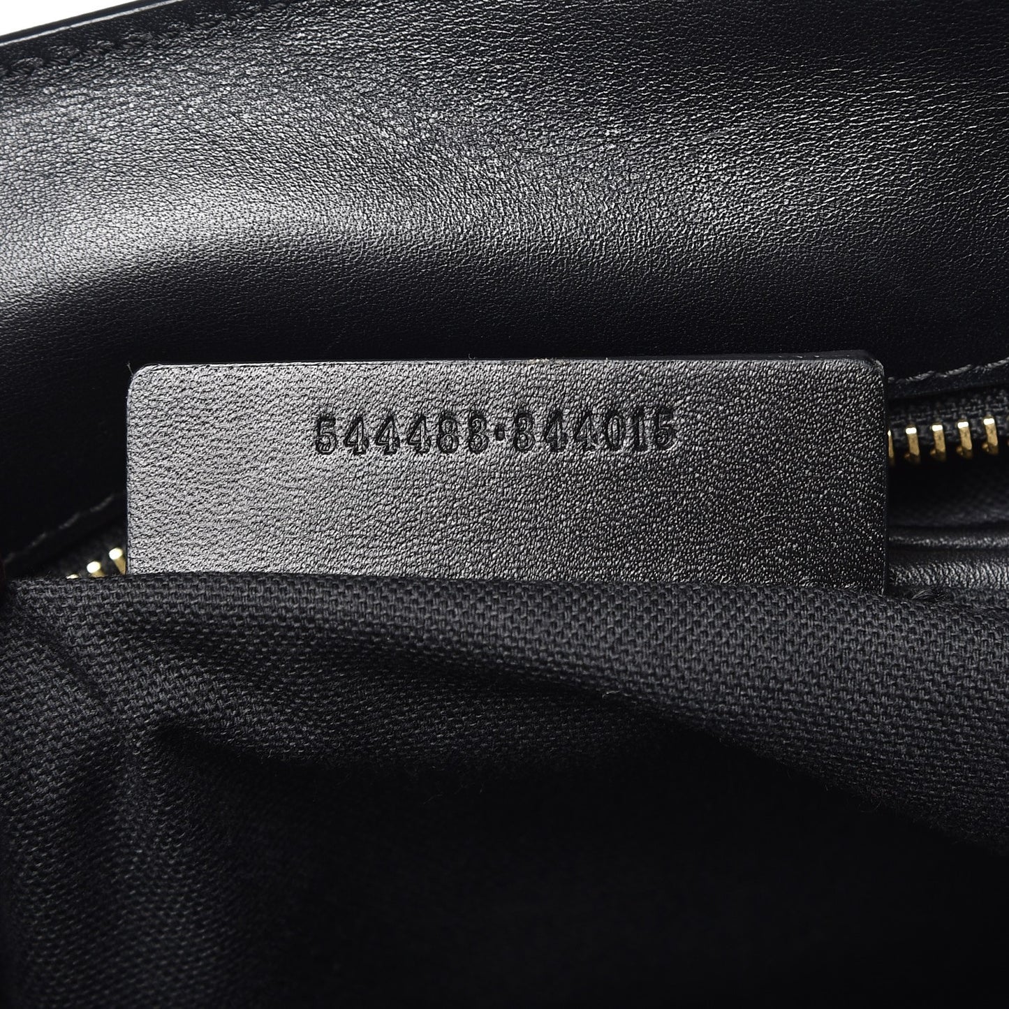 Calfskin Small Studded Padlock Zip Around Tote Black
