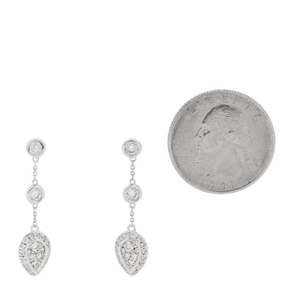 Parker & West by FASHIONPHILE 18K White Gold Diamond .80ctw Drop Earrings 2 of 5