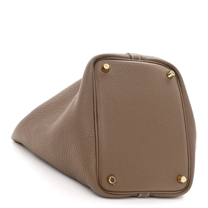Hermes Taurillon Clemence Picotin Lock 18 PM Etoupe 4 of 10