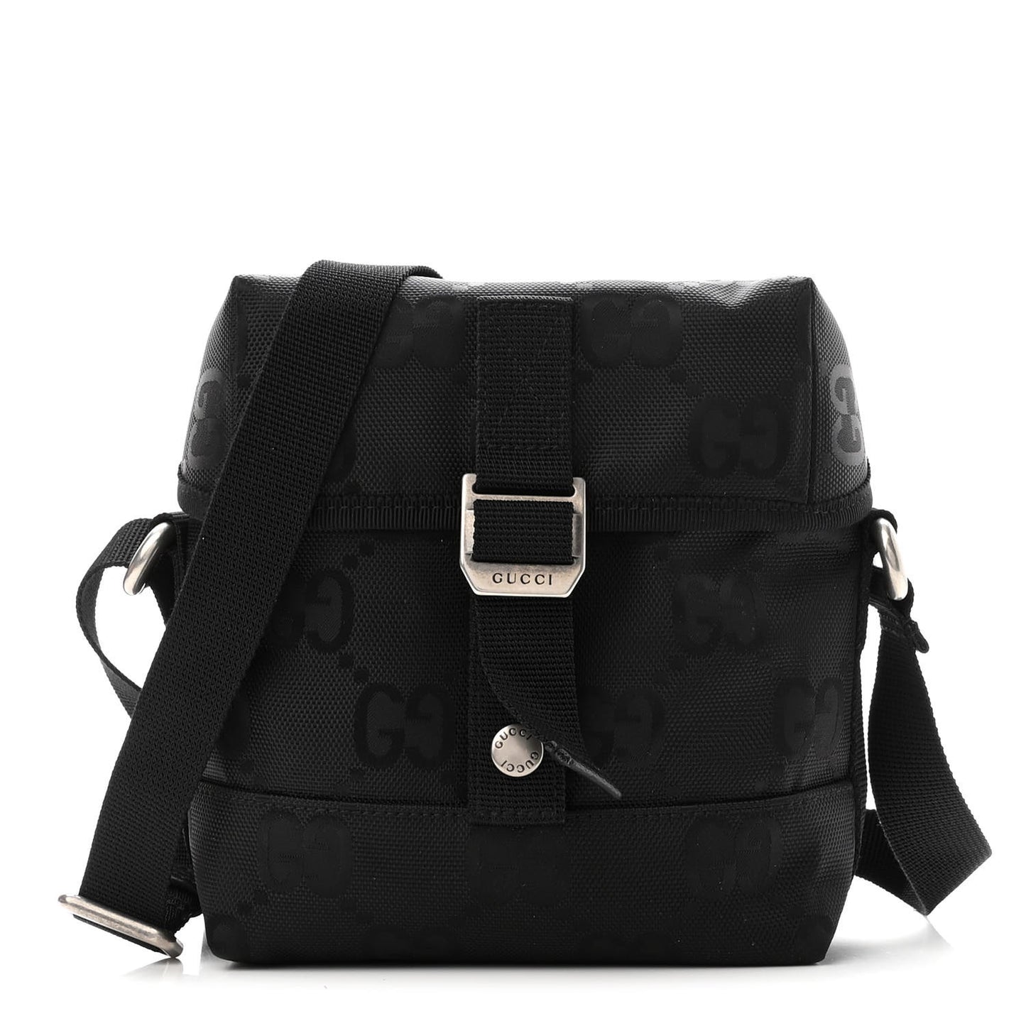 Econyl Nylon Monogram Off The Grid Messenger Bag Black