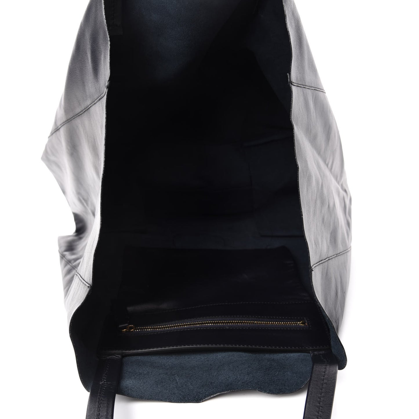 Lambskin Horizontal Cabas Black