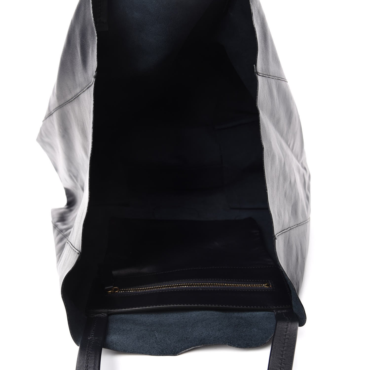 Celine Lambskin Horizontal Cabas Black 5 of 10